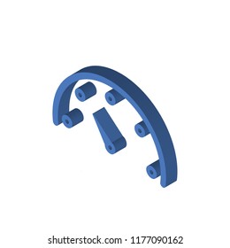 Meter isometric left top view 3D icon
