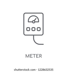 Meter linear icon. Modern outline Meter logo concept on white background from Smarthome collection. Suitable for use on web apps, mobile apps and print media.