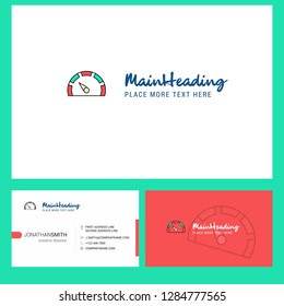 Meter Logo design with Tagline & Front and Back Busienss Card Template. Vector Creative Design
