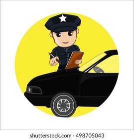 Meter Maid Issue Vector Concept