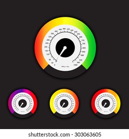 meter and Manometer (pressure gauge) on black