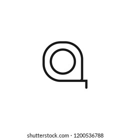 Meter measure icon. Isolated roulette tape and meter measure icon line style. Premium quality meter roulette vector symbol drawing measure icon concept for your logo web mobile app UI design.