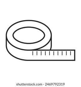Ilustración de línea de Vector de ícono de medidor o instrumento de medida