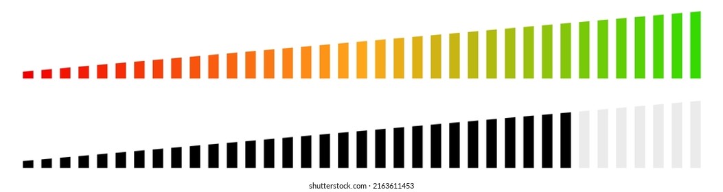 Meter, metre, gauge element for measurement, progress indicator, calibration concepts