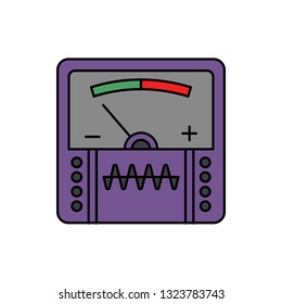 Meter, music, studio icon. Element of color music studio equipment icon. Premium quality graphic design icon. Signs and symbols collection icon