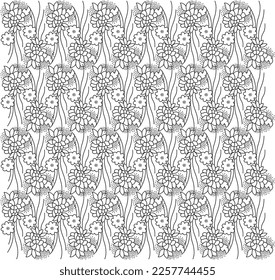 meter pattern consisting of ethnic floral bouquet suitable for textile white background