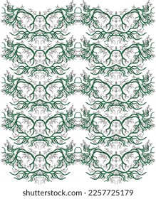 meter pattern consisting of tree branches suitable for textile white background