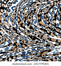 meter pattern suitable for leopard and zebra mixed textile