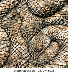 meter pattern from wild animal skin suitable for textile-snake