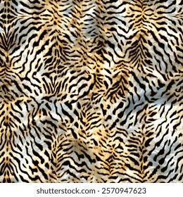 meter pattern from wild animal skin suitable for textile-tiger-leopard-