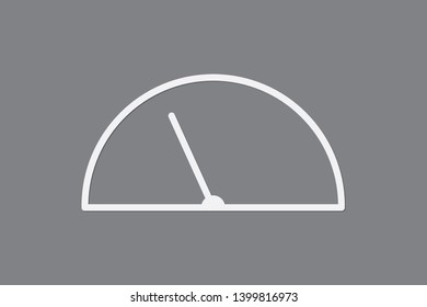 Meter with simple line for business on black background vector illustration