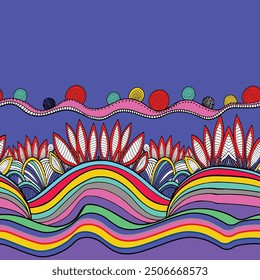 meter square pattern with wide border and report suitable for textile
