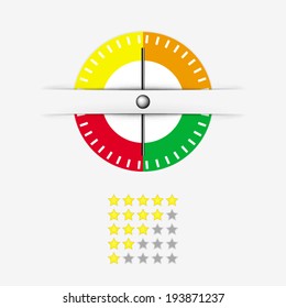 Meter with stars rating vector