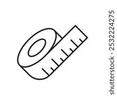 Meter tape icon. simple thin line icon.