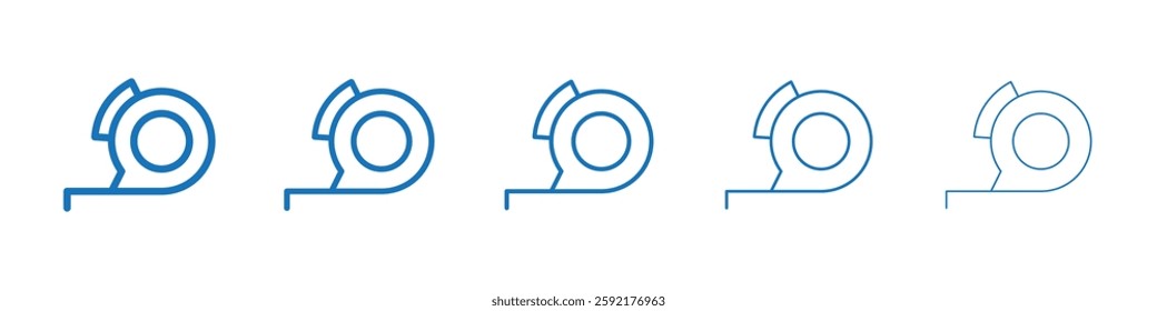 Meter tape icon Symbol collection thin outline set