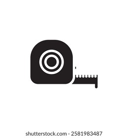 Meter tape icon Vector flat thin line illustration