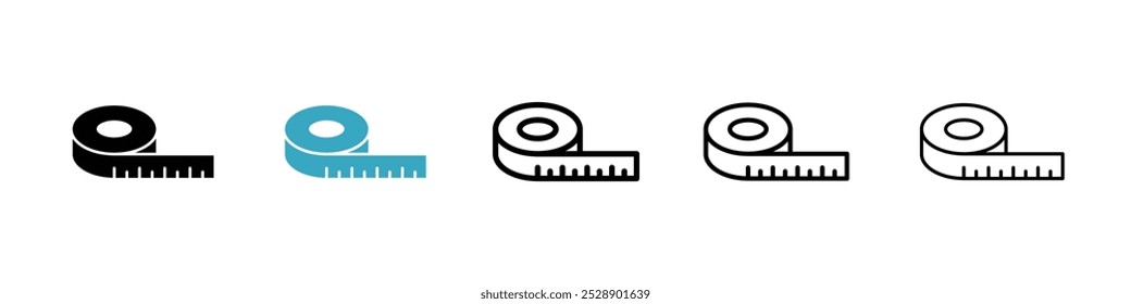 Meter tape icon vector illustration set