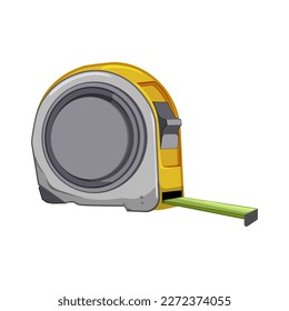 meter tape measure cartoon. meter tape measure sign. isolated symbol vector illustration