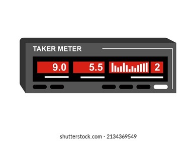 meter taxi icon vector isolated