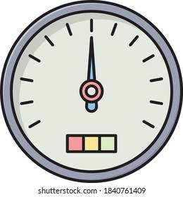 meter vector colour line icon 