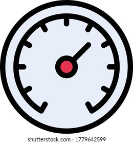 icono de color plano vectorial de medidor 