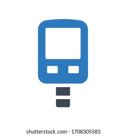 meter vector glyph color icon 