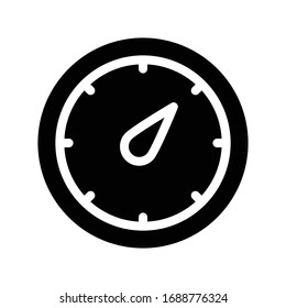 meter vector glyph flat icon 