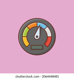 ilustración del vector de metro en un fondo transparente. Símbolos de calidad premium. Icono de color plano de línea vectorial para el concepto y el diseño gráfico.