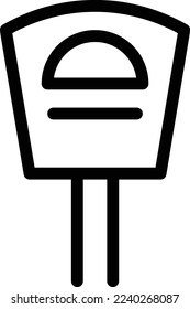 ilustración del vector de metro en un fondo transparente. Símbolos de calidad superior. Iconos vectoriales de línea delgada para el diseño de conceptos y gráficos.