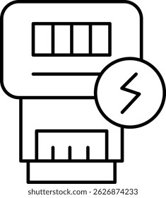 Meter Vector Line Icon Design