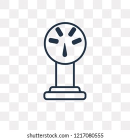 Meter vector outline icon isolated on transparent background, high quality linear Meter transparency concept can be used web and mobile