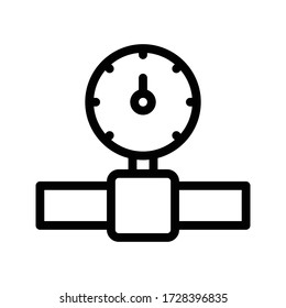 meter vector thin line icon 