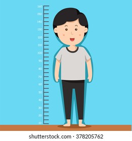 Meter wall with boy