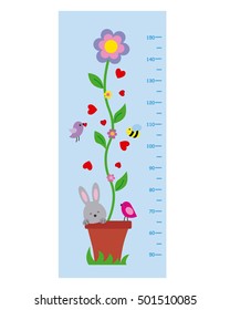 meter wall. Flower and animals