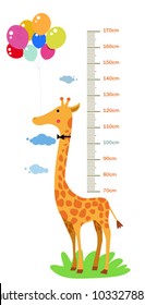 meter wall with funny cheerful animals