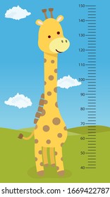 Meter jirafa de pared, para niños