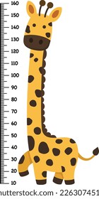 Meter wall con ilustración vectorial de la jirafa