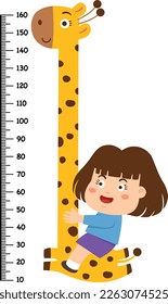 Meter wall con ilustración vectorial de la jirafa