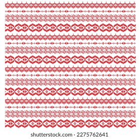 meterial pattern consisting of ethnic figures suitable for textiles white background