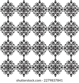 meterial pattern consisting of ethnic figures suitable for textiles white background