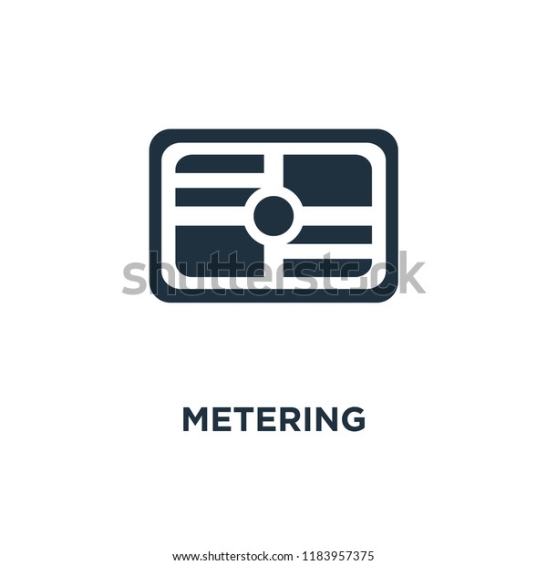 Metering icon.\
Black filled vector illustration. Metering symbol on white\
background. Can be used in web and\
mobile.