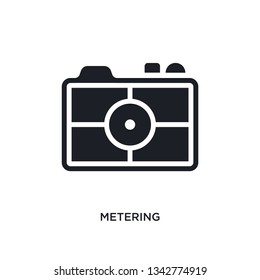 metering isolated icon. simple element illustration from photography concept icons. metering editable logo sign symbol design on white background. can be use for web and mobile