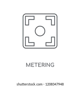 Metering linear icon. Metering concept stroke symbol design. Thin graphic elements vector illustration, outline pattern on a white background, eps 10.