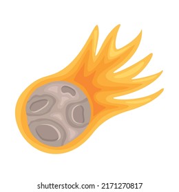 meterite on fire space icon