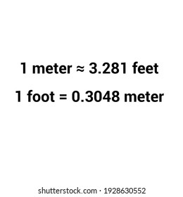 meters to feet coversion chart
