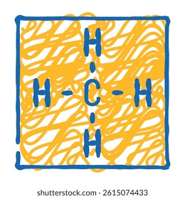 methane biogas chemical doodle icon sketch vector. methane biogas chemical sign. isolated symbol illustration