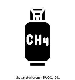 methane biogas glyph icon vector. methane biogas sign. isolated contour symbol black illustration
