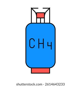 methane biogas line icon vector. methane biogas sign. isolated symbol illustration