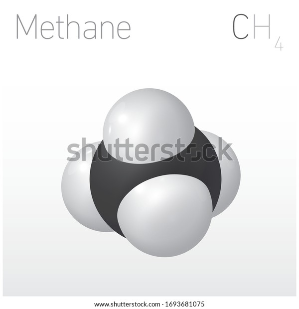 Methane Ch4 Structural Chemical Formula Molecule Stock Vector (Royalty ...