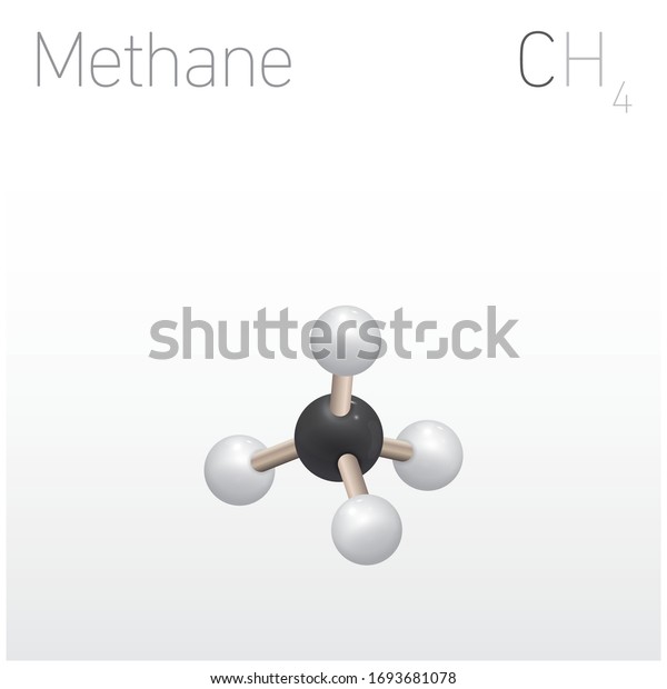 Methane Ch4 Structural Chemical Formula Molecule Stock Vector (Royalty ...